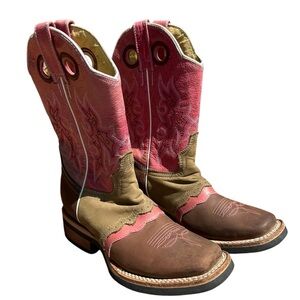 El General Pink Women Square Toe Western Boot women’s 5 kids 3.5 Mex 22